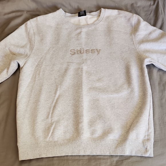 Light Grey Stüssy Sweater - Picture 1 of 4